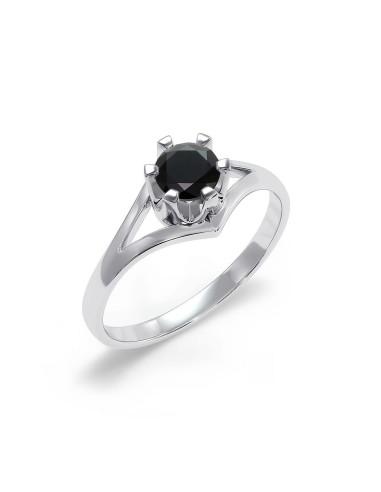 Royal - Srebrny pierścionek z czarnym onyksem