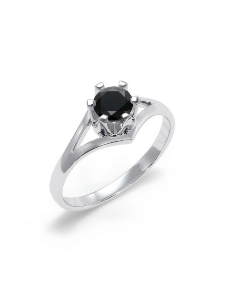 Royal - Srebrny pierścionek z czarnym onyksem