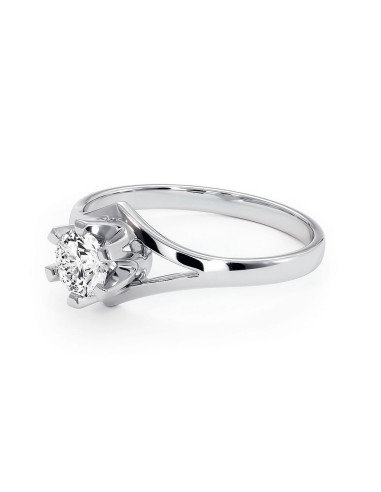 Royal - Srebrny pierścionek z  granatem