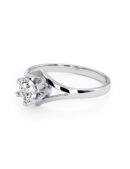 Royal - Srebrny pierścionek z  granatem