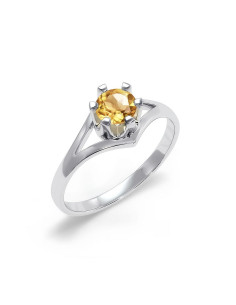 Royal - Srebrny pierścionek z cytrynem