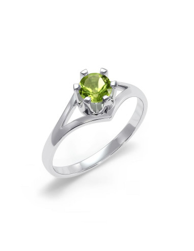 Royal - Srebrny pierścionek z oliwinem